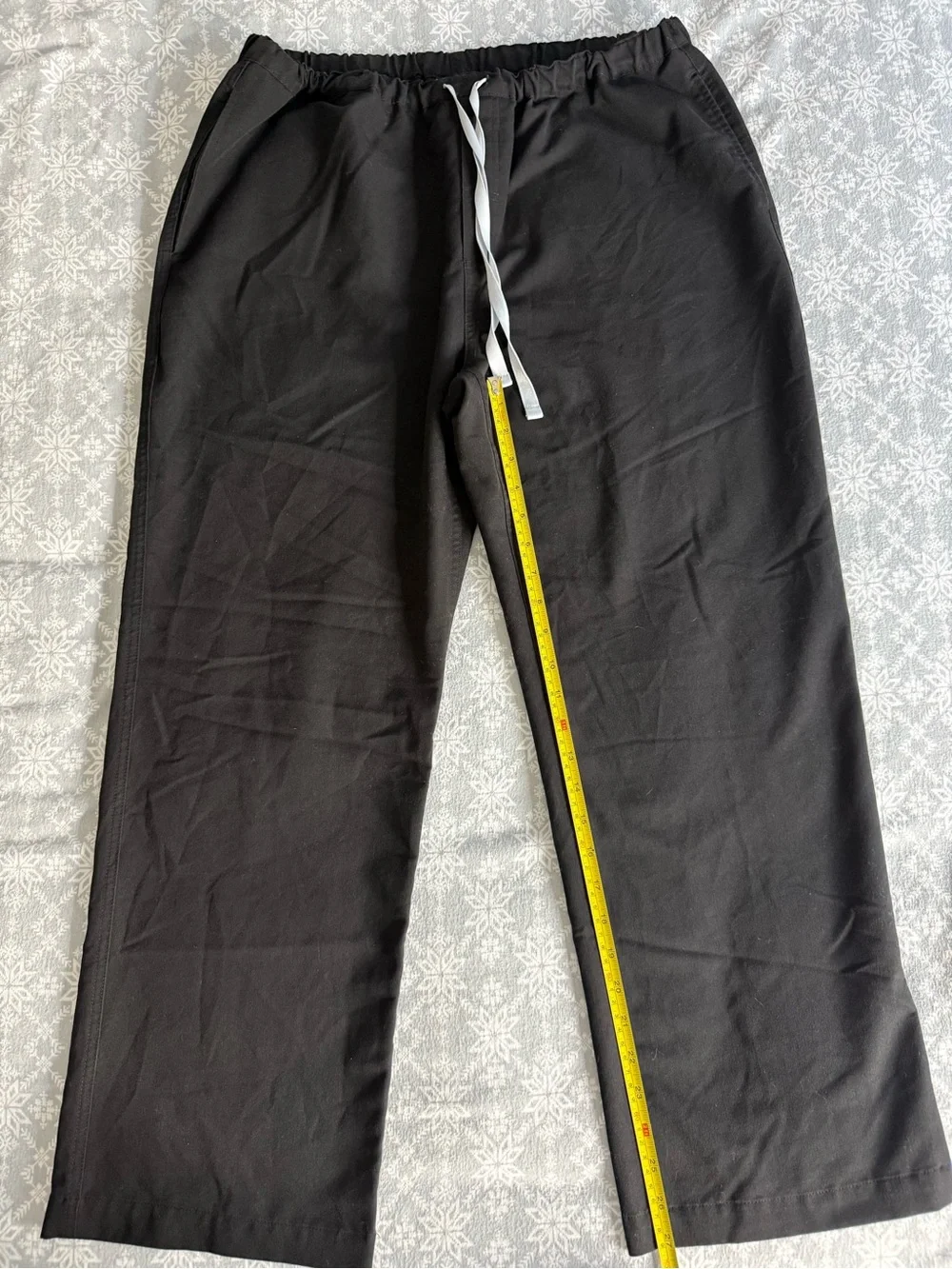 Figs Pisco Scrub Pants Men’s XL Short Straight-Leg Black Healthcare Uniform